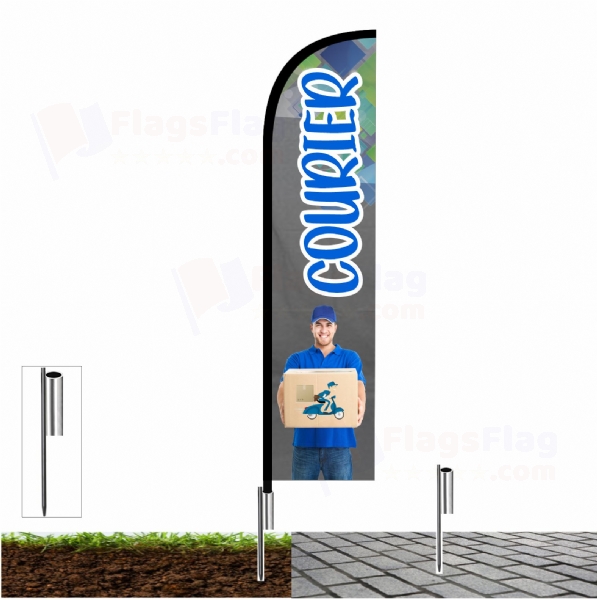 Courier Fishing Rod Flag