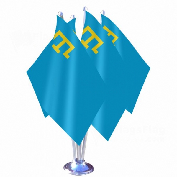 Crimean Tatars Quadruple Table Flag