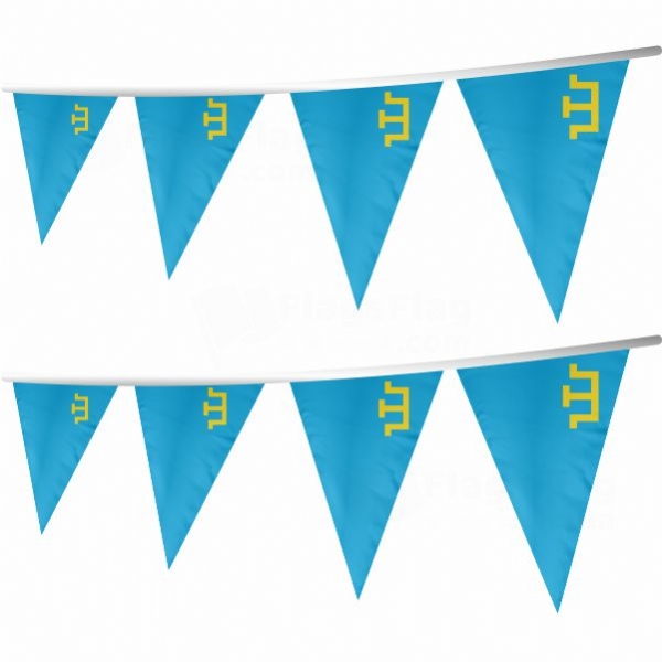 Crimean Tatars Stringed Triangle Flag