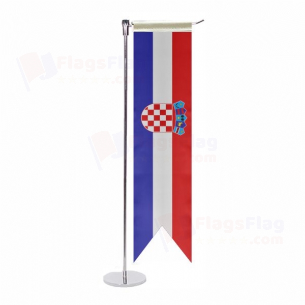 Croatia L Table Flag