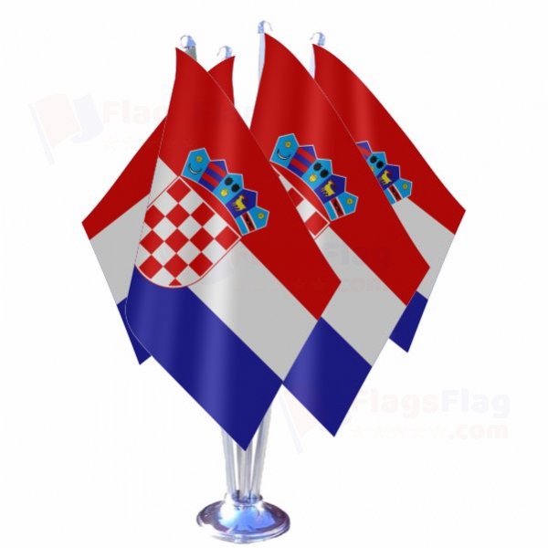 Croatia Quadruple Table Flag
