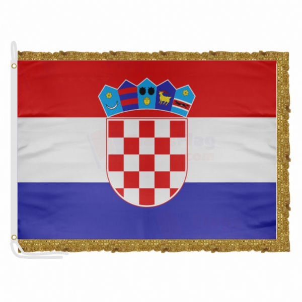Croatia Satin Office Flag