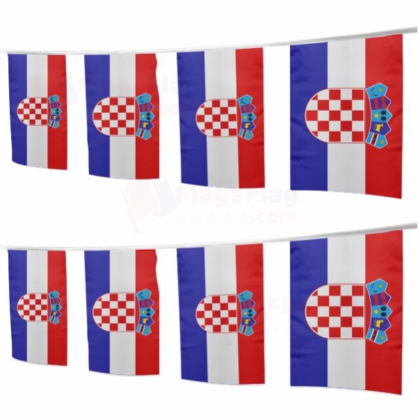 Croatia Square String Flags