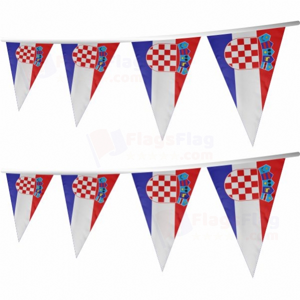 Croatia Stringed Triangle Flag