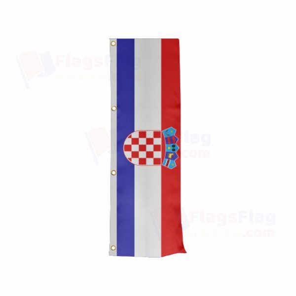 Croatia Vertically Raised Flags