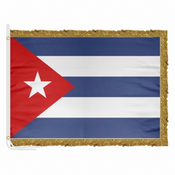 Cuba Satin Office Flag