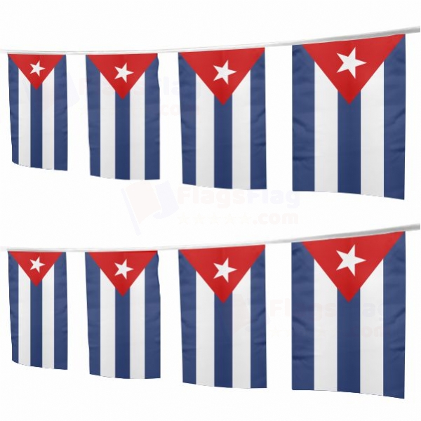 Cuba Square String Flags