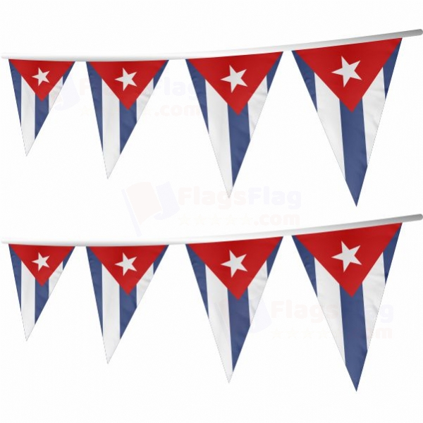 Cuba Stringed Triangle Flag