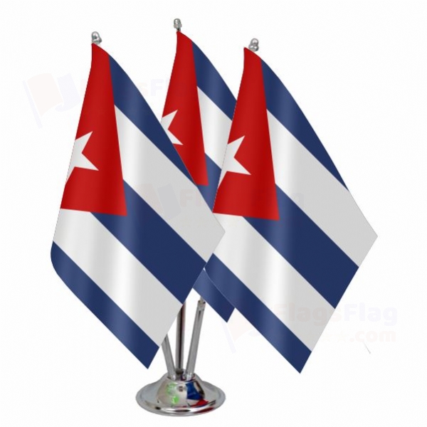 Cuba Triple Table Flag