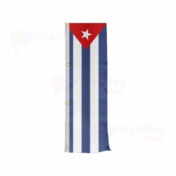 Cuba Vertically Raised Flags
