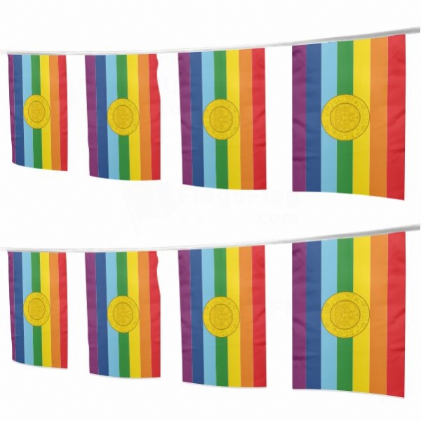 Cusco Square String Flags