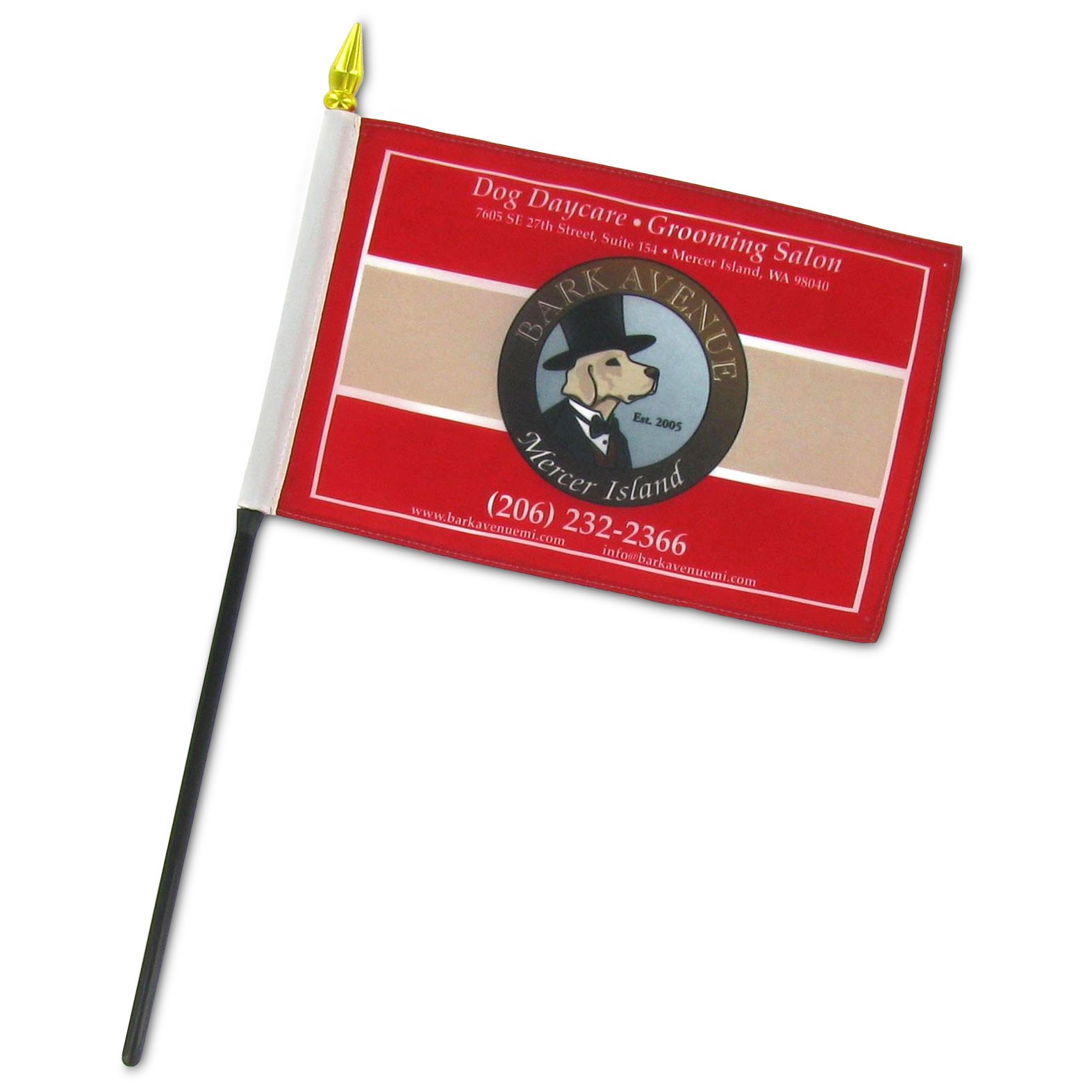 Custom 4in x 6in Thermal Printed Stick Flags