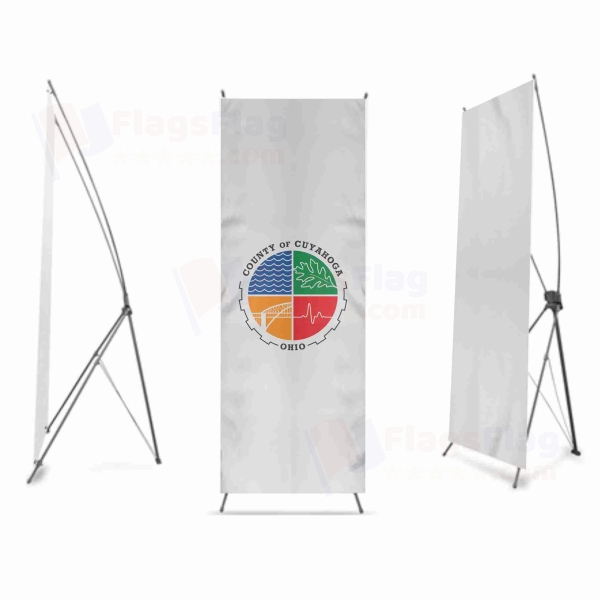 Cuyahoga County Ohio Digital Print X Banner