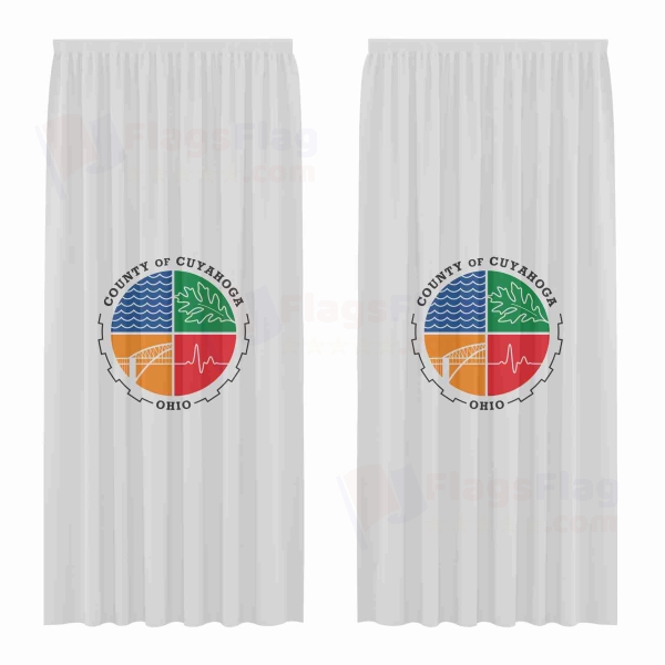 Cuyahoga County Ohio Digital Printed Curtains