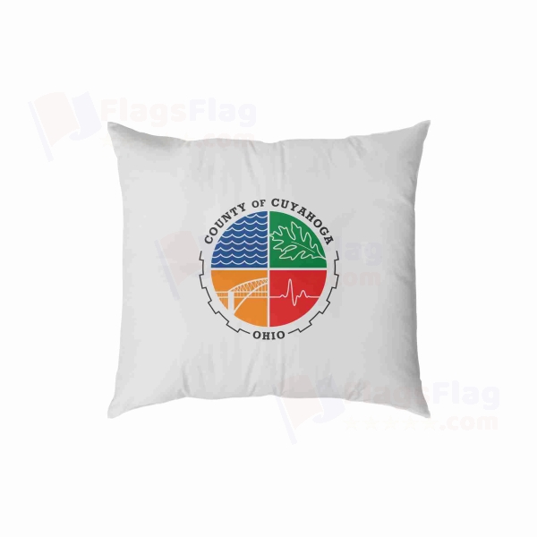 Cuyahoga County Ohio Digital Printed Pillow Cover