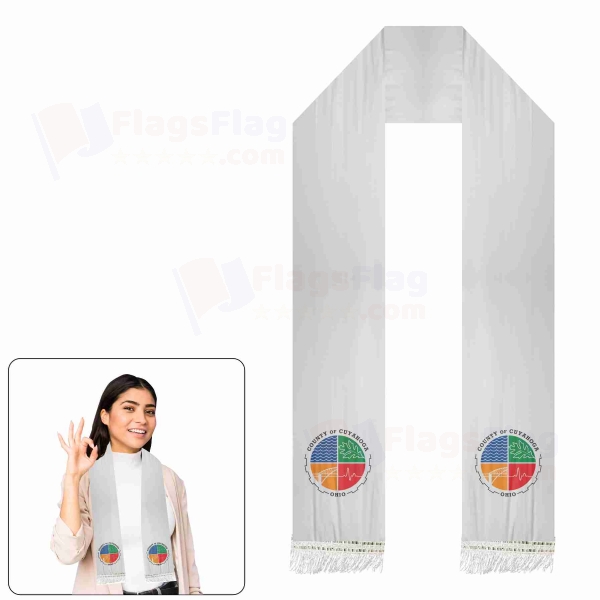 Cuyahoga County Ohio Scarf Digital Printing