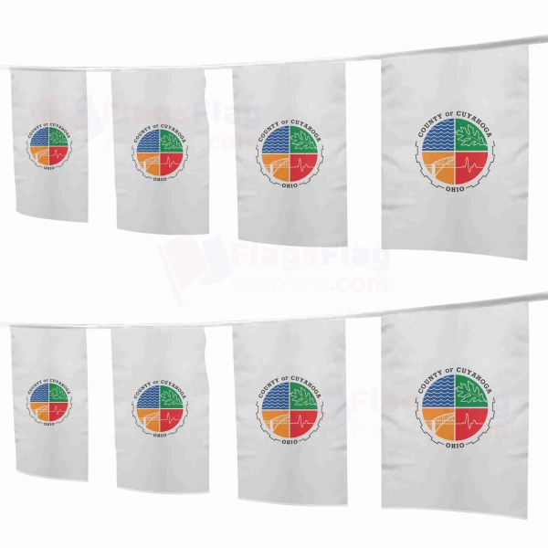 Cuyahoga County Ohio Square String Flags
