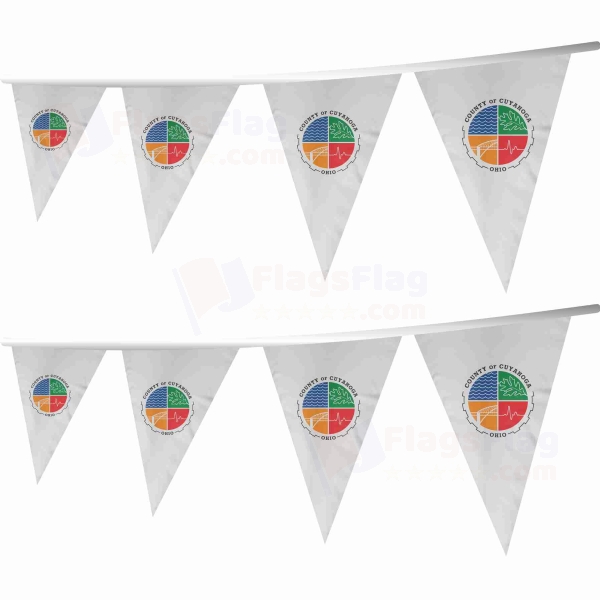 Cuyahoga County Ohio Stringed Triangle Flag