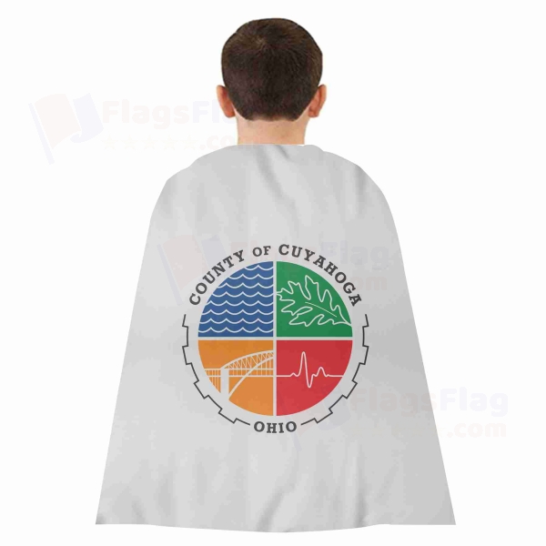 Cuyahoga County Ohio Woven Fabric Cloak Digital Printing
