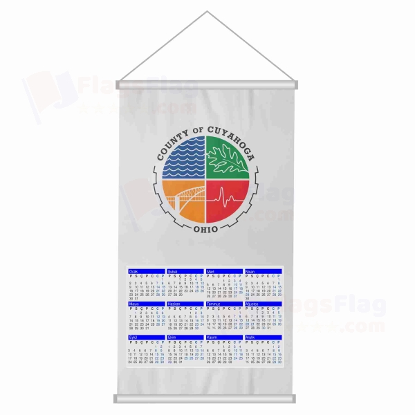 Cuyahoga County Ohio Woven Fabric Digital Printing Calendar