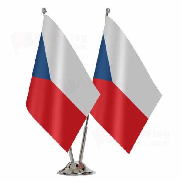 Czech Republic 2 Table Flags