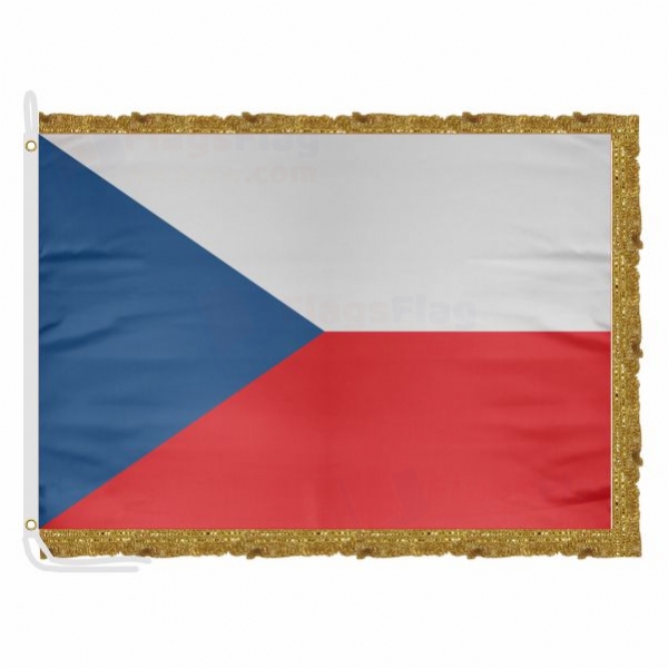 Czech Republic Satin Office Flag