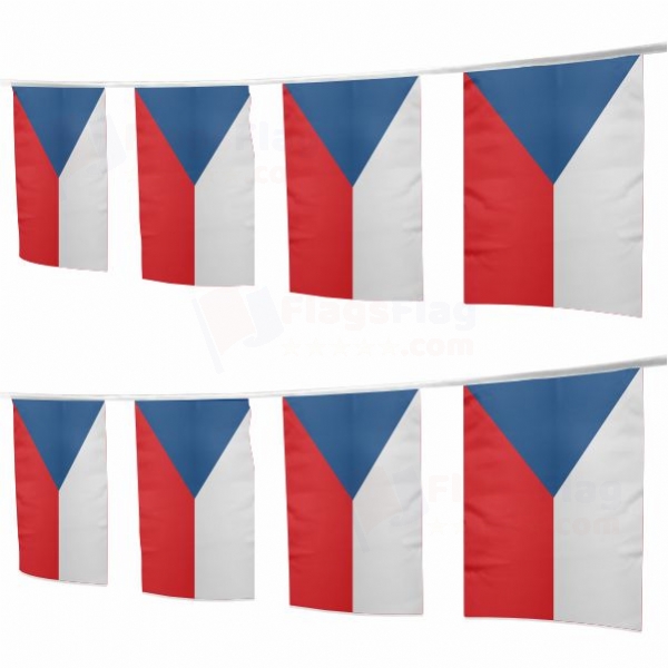 Czech Republic Square String Flags