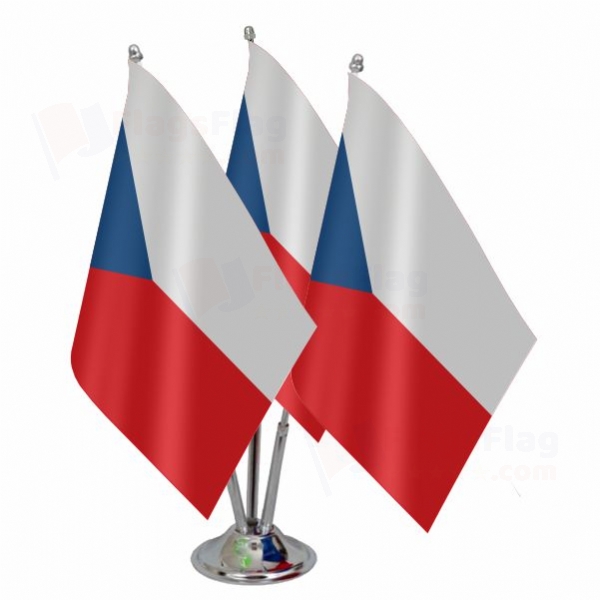 Czech Republic Triple Table Flag
