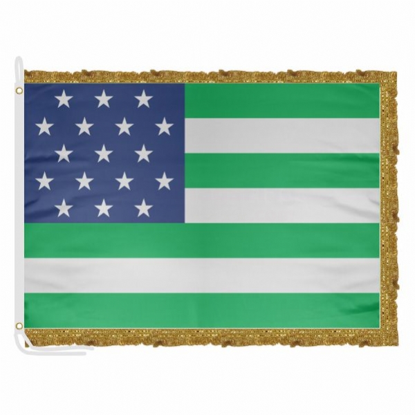 Dagestan Turks Satin Office Flag