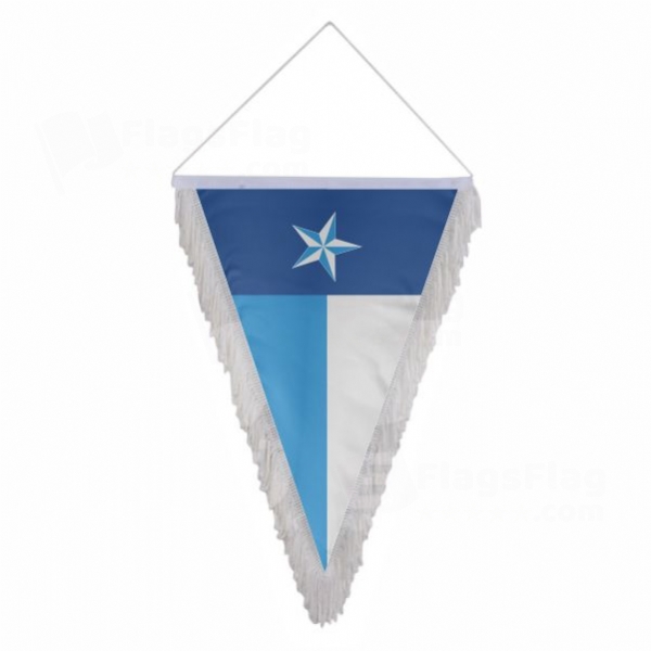 Dallas County Texas Triangle Fringed Streamers