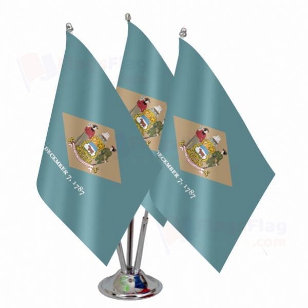 Delaware Triple Table Flag