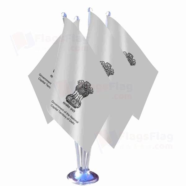 Delhi Quadruple Table Flag