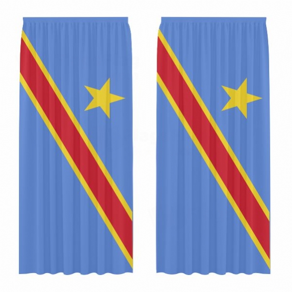 Democratic Republic Of The Congo Digital Printed Curtains