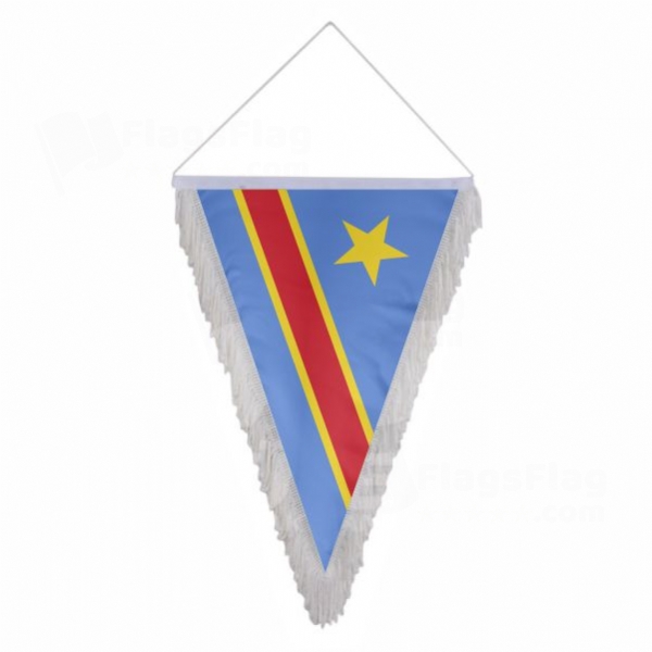Democratic Republic Of The Congo Triangle Fringed Streamers