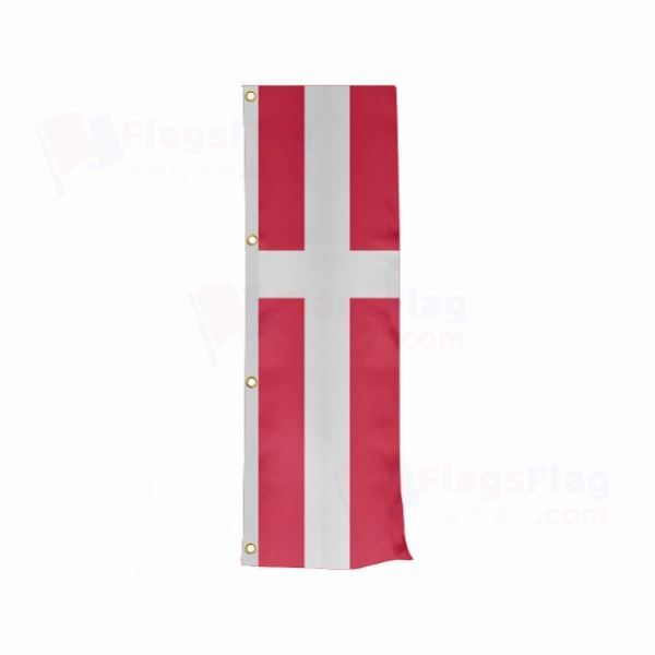 Denmark Vertically Raised Flags