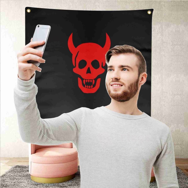 Devil Head Background Selfie Shooting Landscapes