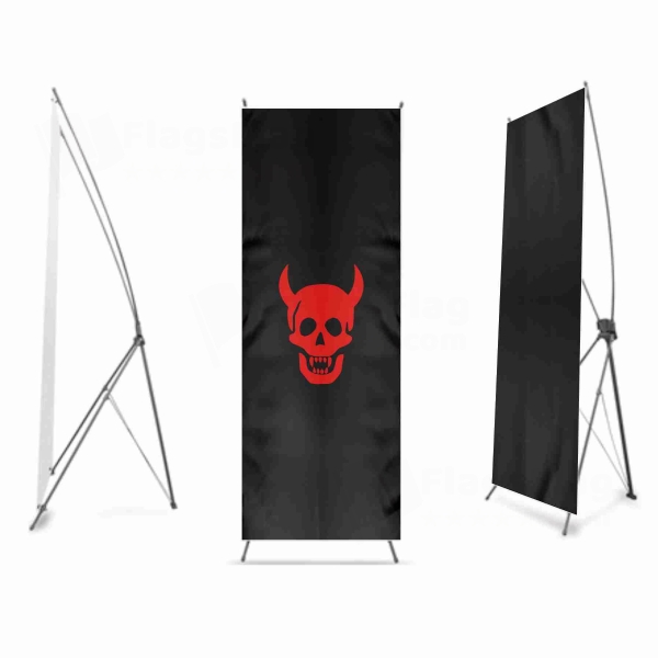Devil Head Digital Print X Banner