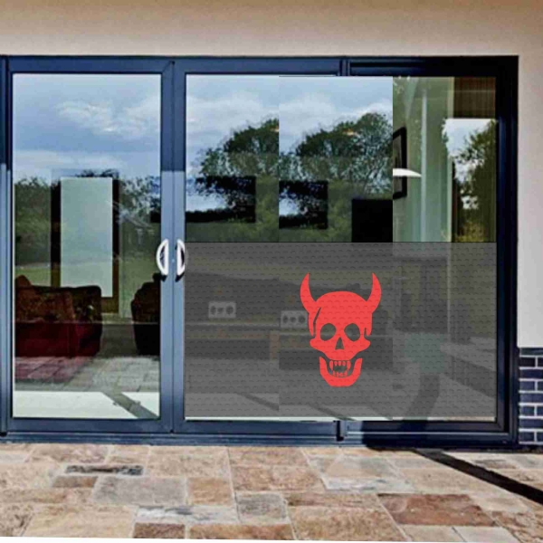 Devil Head Glass Film Devil Head One Way Vision Printing