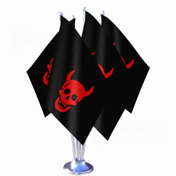 Devil Head Quadruple Table Flag