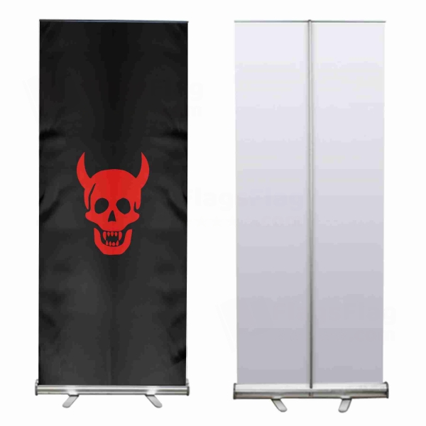 Devil Head Roll Up Banner