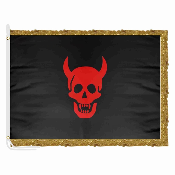 Devil Head Satin Office Flag
