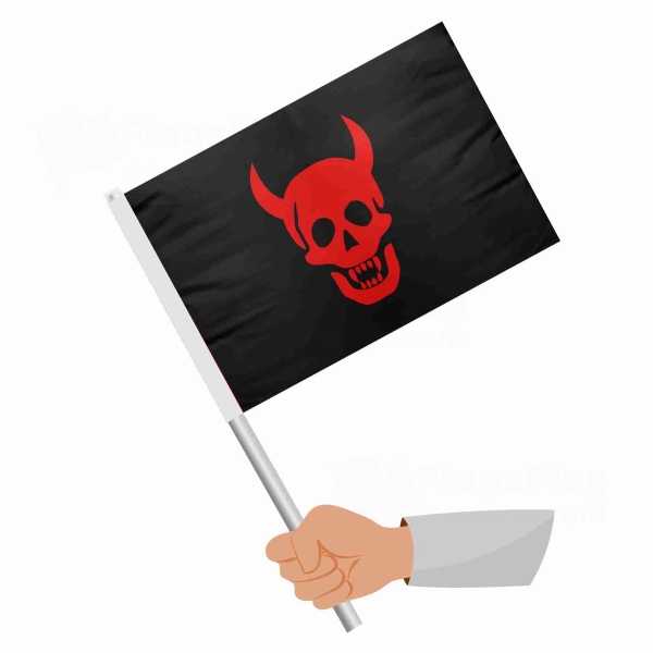 Devil Head Stick Flag