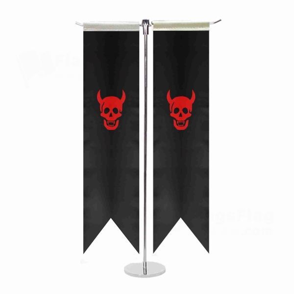 Devil Head T Table Flags