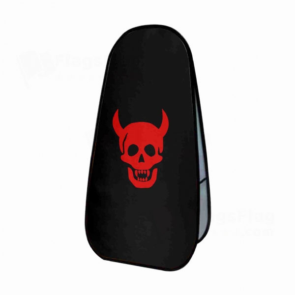 Devil Head Vertical Cloth Banner Display Stands