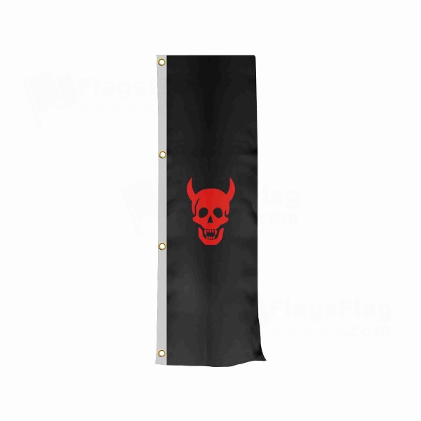 Devil Head Vertically Raised Flags