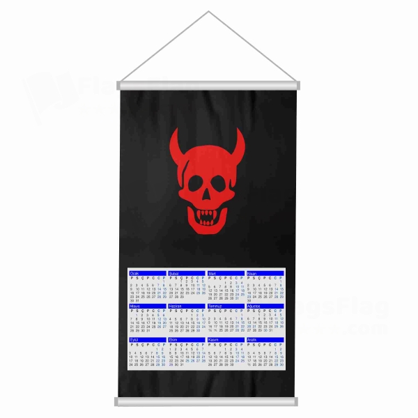Devil Head Woven Fabric Digital Printing Calendar