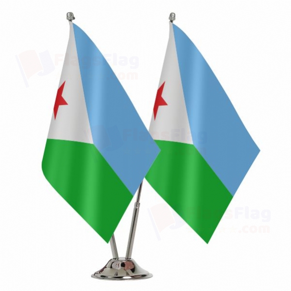 Djibouti 2 Table Flags