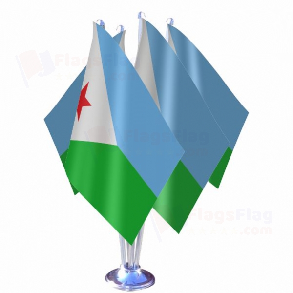 Djibouti Quadruple Table Flag