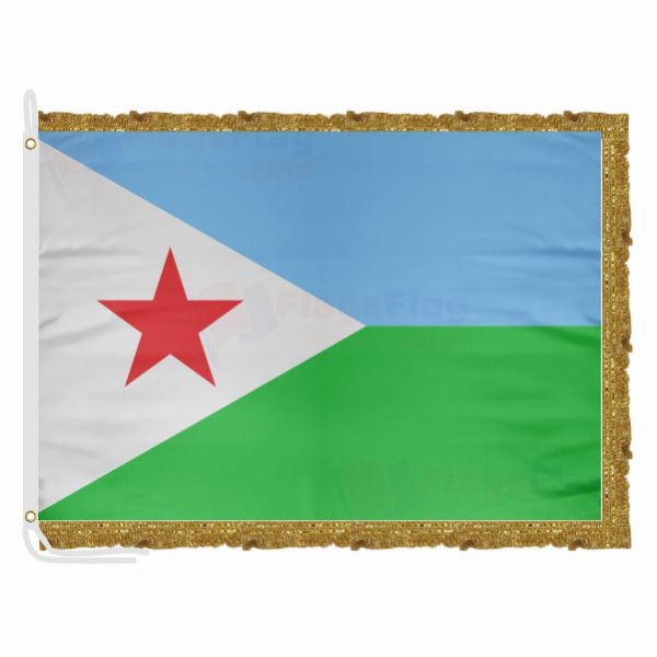 Djibouti Satin Office Flag