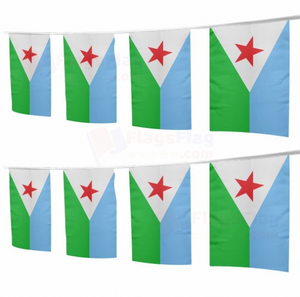 Djibouti Square String Flags